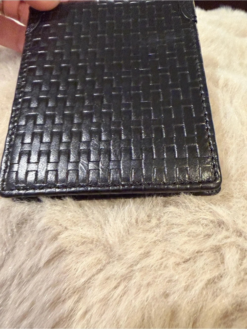 Castello Leather Black Card Sleeve Wallet